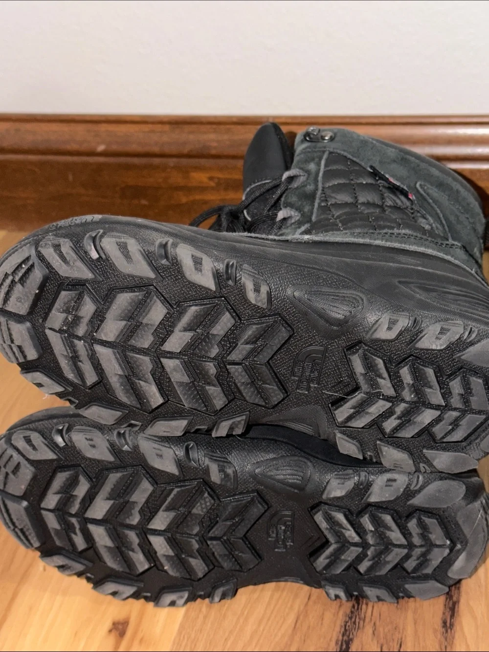 The North Face Kids Black Quilted Snow Boots